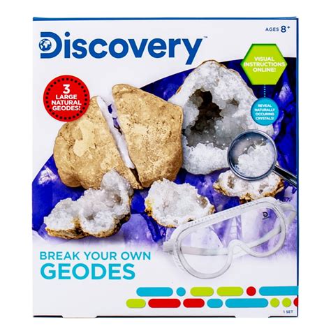 Discovery Break Your Own Geodes Geology Exploration Kit Includes 3