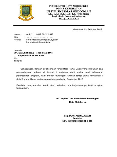 Contoh Surat Permohonan Dukungan Pdf