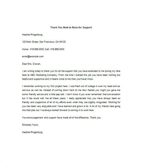 Thanks Letter To Boss Database Letter Template Collection Bank2home Com