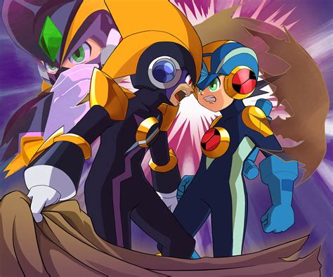 Bass And Megaman By Midnitew On Deviantart