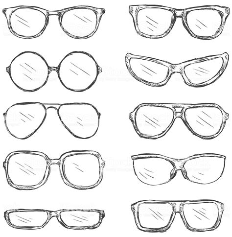 Vector Set Of Sketch Eyeglass Frames Glasses Drawing Glassesdrawing Download This Vector Set