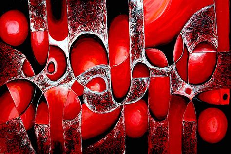 Best Art Choice Award Original Abstract Oil Painting Modern Red