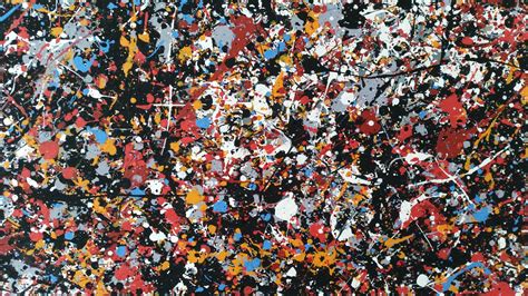 Abstract Jackson Pollock Style Acrylic O Painting By Myart Artmajeur