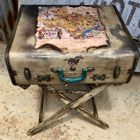 Sold Accepting Custom Orders Vintage Suitcase Table Country Etsy