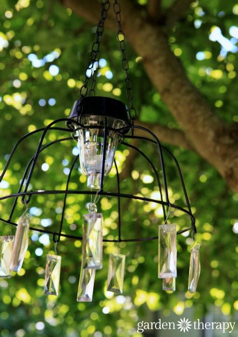 Easy Diy Solar Light Chandelier Garden Therapy