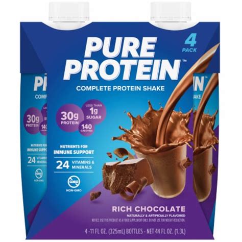 Pure Protein™ Rich Chocolate Complete Protein Shakes 4 Ct 11 Fl Oz Ralphs