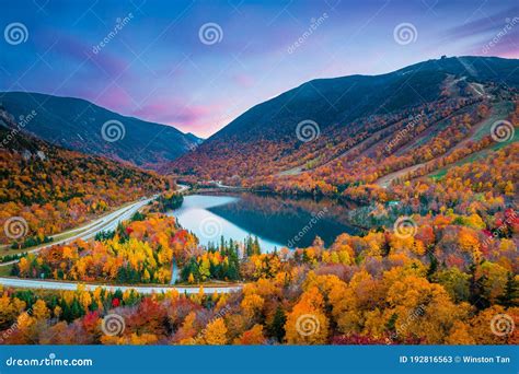 Beautiful Fall Colors In Franconia Notch State Park White Mountain