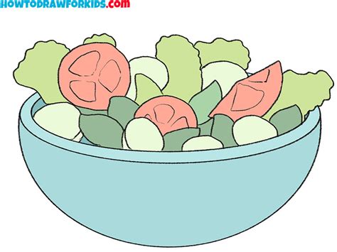 How To Draw A Salad Easy Drawing Tutorial For Kids