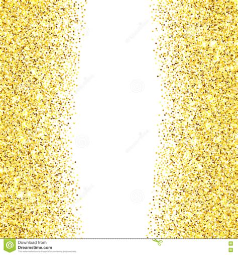 Gold Glitter Textured Border Stock Vector Illustration Of Confetti