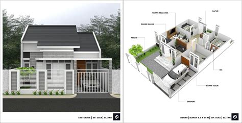 Desain Rumah Minimalis Lengkap Dengan Denah Detail Infoshopii