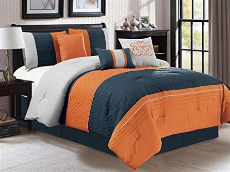 These pictures of this page are about:king size orange comforter sets. 7Pc Clamshell Trellis Scroll Embossed Pleated Striped ...