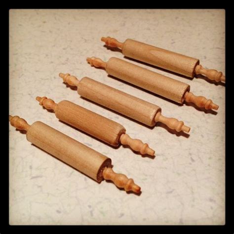 Tiny Rolling Pins 112 Rolling Pin Dollhouse Miniatures Kitchen