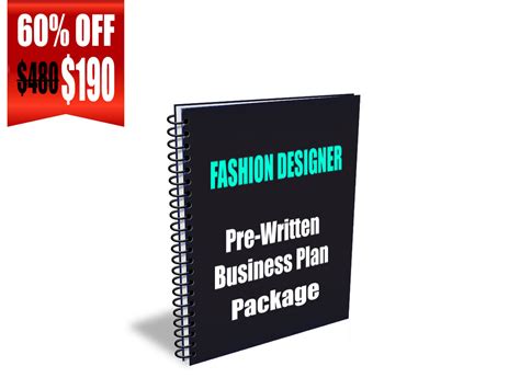 Fashion Designer Business Plan Template Fashion Designer Financial Plan