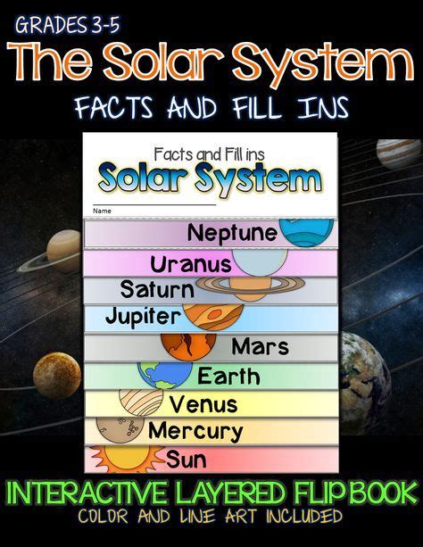 Solar System Facts And Fill Ins Flip Book Solar System
