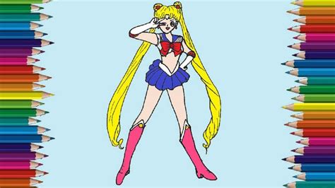 How To Draw Sailor Moon Step By Step Anime Girl Drawing Easy