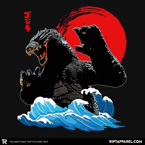 Godzilla Wave Japan Art From Ript Day Of The Shirt