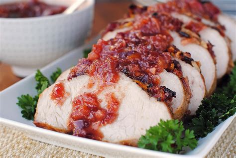 In a small bowl, combine the mustard, garlic, pepper, garlic salt and onion salt; Pork Loin with Fruit, Honey, and Bacon Sauce