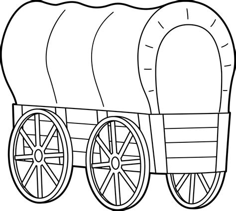 Wagon Vehicle Coloring Page For Kids 10002480 Vector Art At Vecteezy