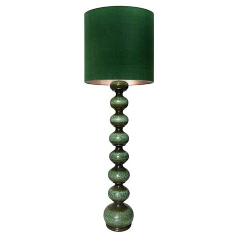 1970s Ceramic Floorlamp With Its Original Lampshade For Sale At 1stdibs