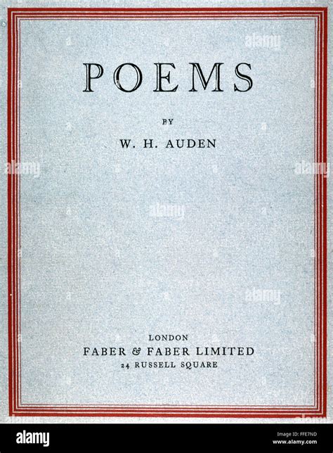 Wh Auden Poems 1930 Ncover Of Wystan Hugh Audens Poems