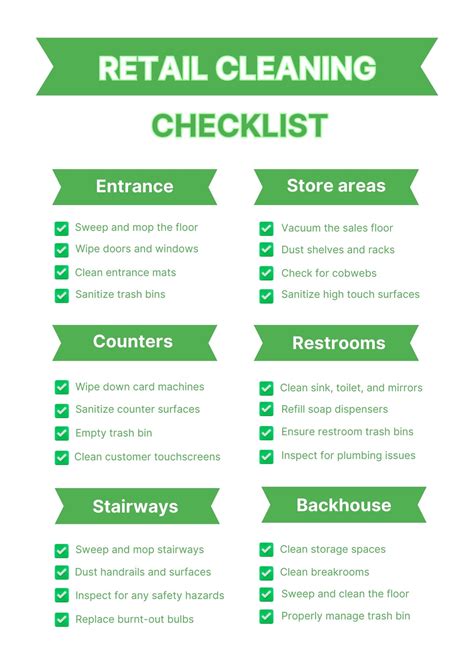 Retail Cleaning Checklist For Retail Store In 2023