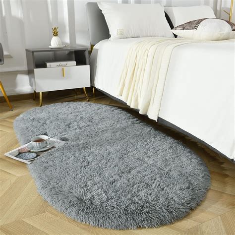 Terrug Fluffy Area Rug For Bedroom Living Roomsoft Oval Girls Rugs For