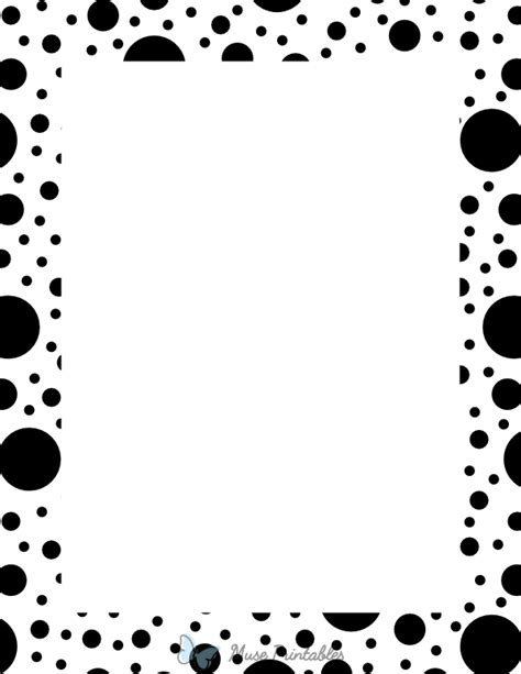 Black And White Polka Dots Borders And Frames