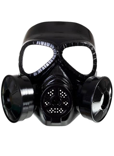 Plastic Black Gas Mask Black Plastic Gas Mask Costume Accessory