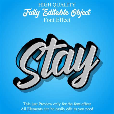Premium Vector Simple Script Text Style Editable Font Effect