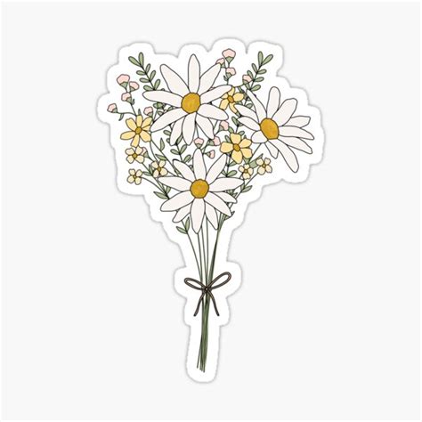 Wild Flower Bouquet Sticker For Sale By Jamiemaher Redbubble
