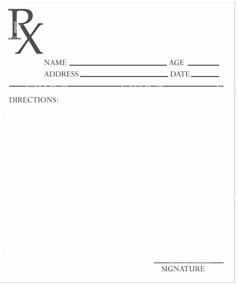 Inspirational Sample Prescription Pad Template Blank With Blank