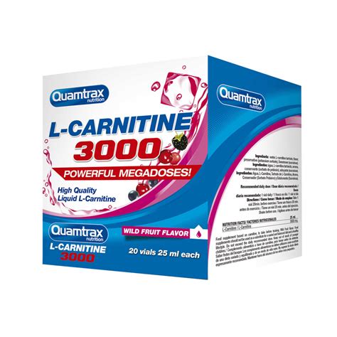 L-CARNITINE 3000 20x25ml - Quamtrax