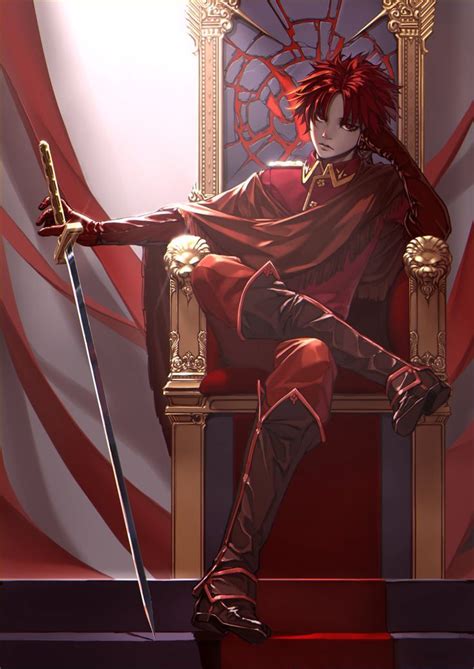 After that, he is taken by his uncle to his new home. red hair anime boy with sword | Anime | Pinterest | Red ...