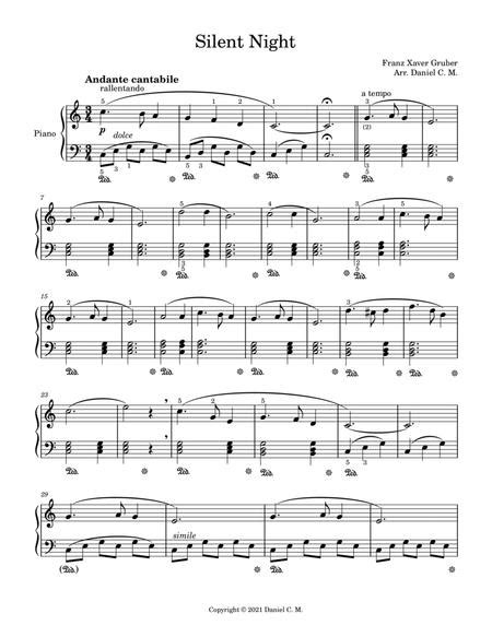 Silent Night For Piano By Franz Xaver Gruber Digital Sheet Music For