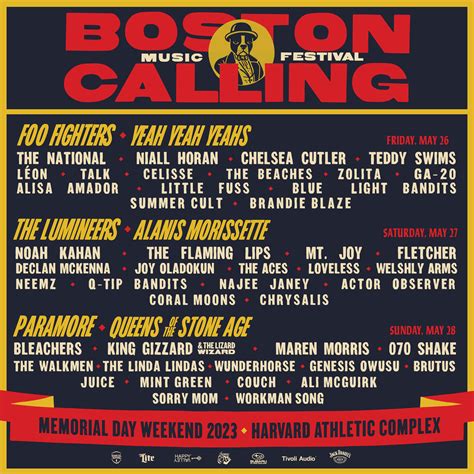 Boston Calling 2023 Announces Lineup - Foo Fighters To Headline