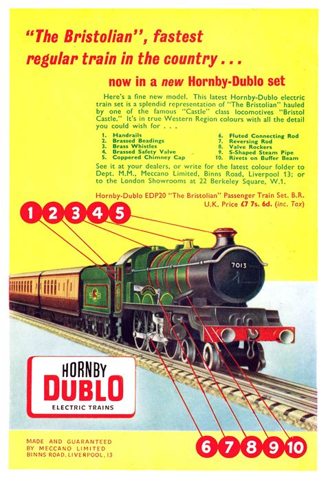 Bristol Castle Locomotive 7013 Edlt20 Hornby Dublo The Brighton