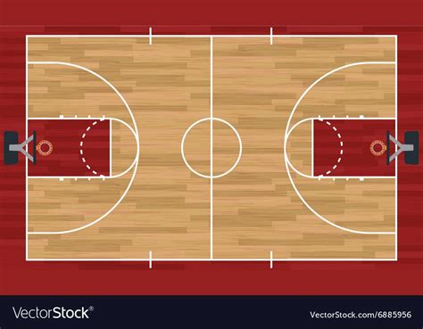 Realistic Basketball Court Royalty Free Vector Image Ad Court