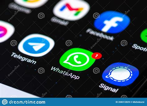 Whatsapp App Displayed On The Smartphone Editorial Stock Image Image