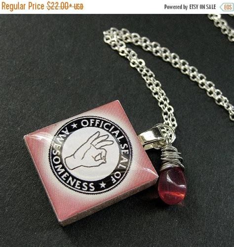 Easter Sale Scrabble Tile Necklace Seal Of Awesomeness Charm Necklace