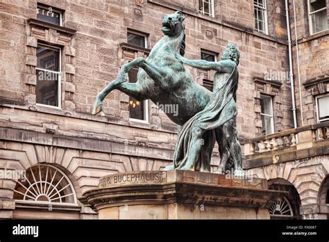 Statue Of Alexander The Great And His Horse Bucephalus At City Chambers