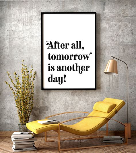 After All Tomorrow Is Another Day Printable Gone With The Etsy Uk