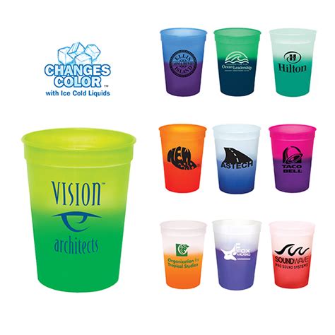 Promotional Oz Plastic Color Changing Stadium Cup