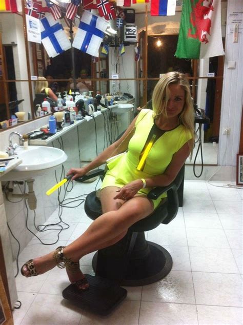 Pin On Sexy Girl In Chair Waiting For Haircut