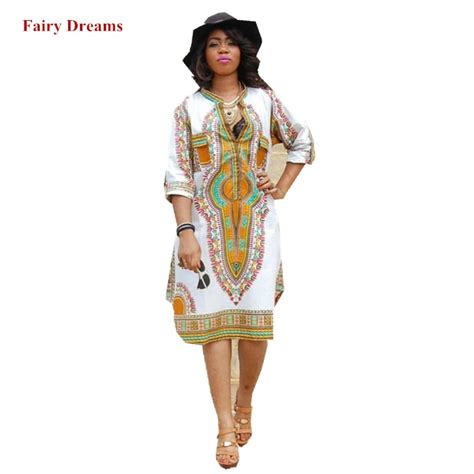 Dashiki African Dresses For Women Summer Style Elastic Plus Size