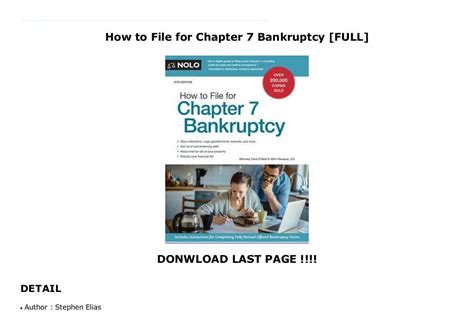 How To File For Chapter 7 Bankruptcy Full
