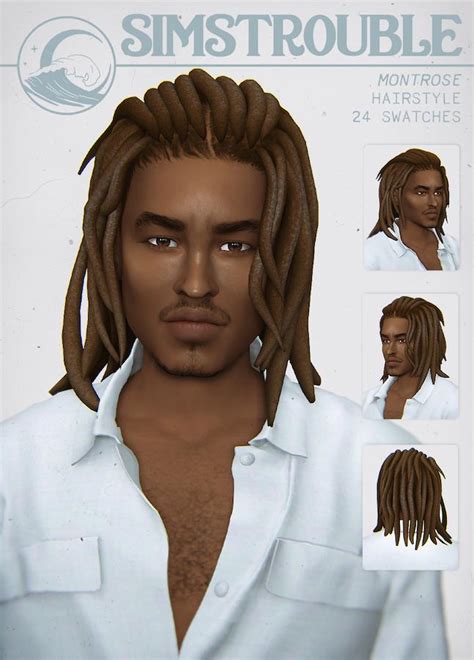 Sims Male Long Curly Hair Graphicbda