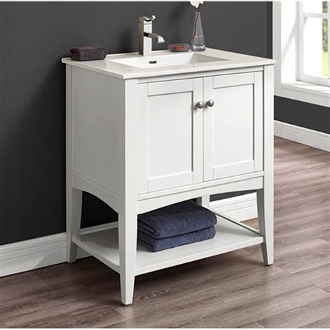 Updating your bathroom vanity can be an instant way of upping your bathroom storage and breathing new life into it. Fairmont Designs Shaker Americana 30" Vanity - Open Shelf ...