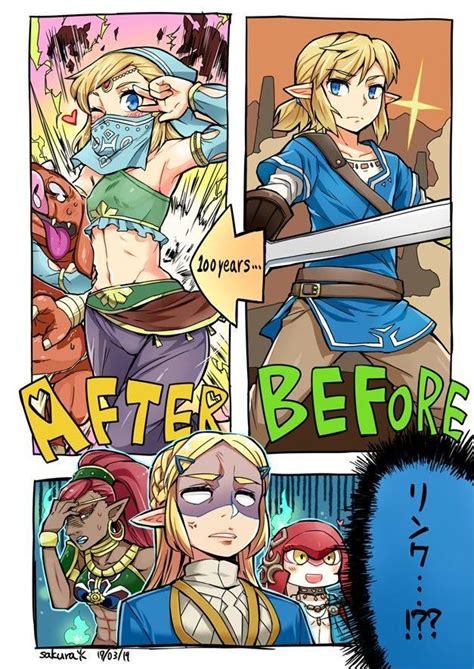 The Difference 100 Years Makes The Legend Of Zelda Breath Of The