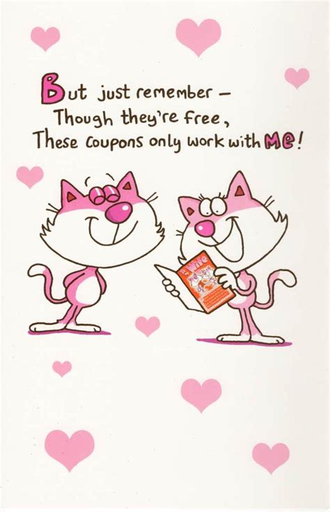 To My Wife Fun Sex Coupons Inside Valentines Day Card