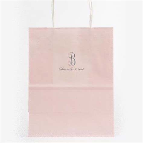 Blush Pink Wedding Welcome Bags With Foil Hospitality Bags Guest Bags